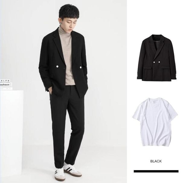 Men's Clothing Men's Casual Suits, Spring And Autumn Loose Formal Wear, High End Korean Wedding Dress, Trendy Suit Jackets, Cool_viptrois.com