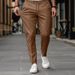 Men's Slim-Fit Chino Pants – Stretch Polyester Business Casual Trousers With Tapered Leg (S-3XL, 6 Classic Colors)_viptrois.com