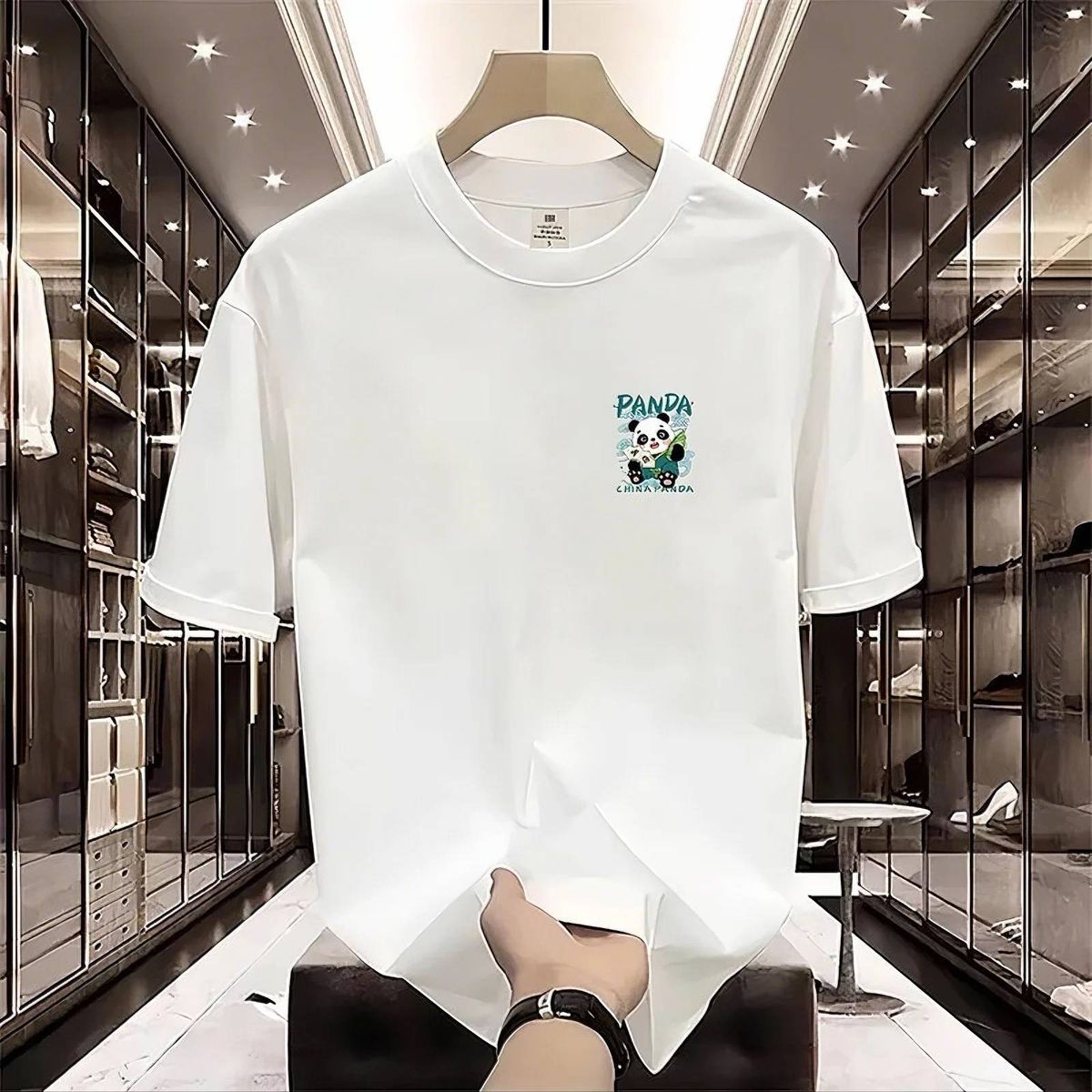 Casual Urban Fashion For Men & Women Panda Graphic Print T-Shirt Oversized Relaxed Fit 100% Cotton Unisex Streetwear_viptrois.com