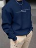 Men's Loose, Casual, Fashionable, Simple Airplane Pattern Printed Round Neck Long Sleeved Sportswear For Autumn And Winter_viptrois.com