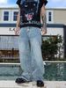 Men's Clothing Blue Jeans Men's Slim Fit Pants Ripped Patch Pants Men's Distressed Trousers_viptrois.com