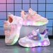 New Spring And Autumn Children's Sports Shoes Mesh Love LED Luminous Children's Shoes 1 6 Years Old Girls Sports Casual Shoes_viptrois.com
