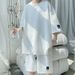 Men's Clothing Summer Thin Loose Large Size Letter Jacquard Short Sleeved T Shirt Shorts Set_viptrois.com