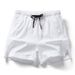Men's sports shorts new summer thin ice silk quick-drying running three-point fitness trend breathable loose hot pants_viptrois.com