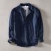 Men's Clothing Cotton And Casual Shirt Slim Solid Color Stand Collar Pullover Long Sleeve Cotton And Linen Shirt_viptrois.com