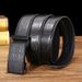 Men's Belt Crocodile Pattern Bark Automatic Leather Buckle Belt Business New Scratch Resistant Casual Belt_viptrois.com