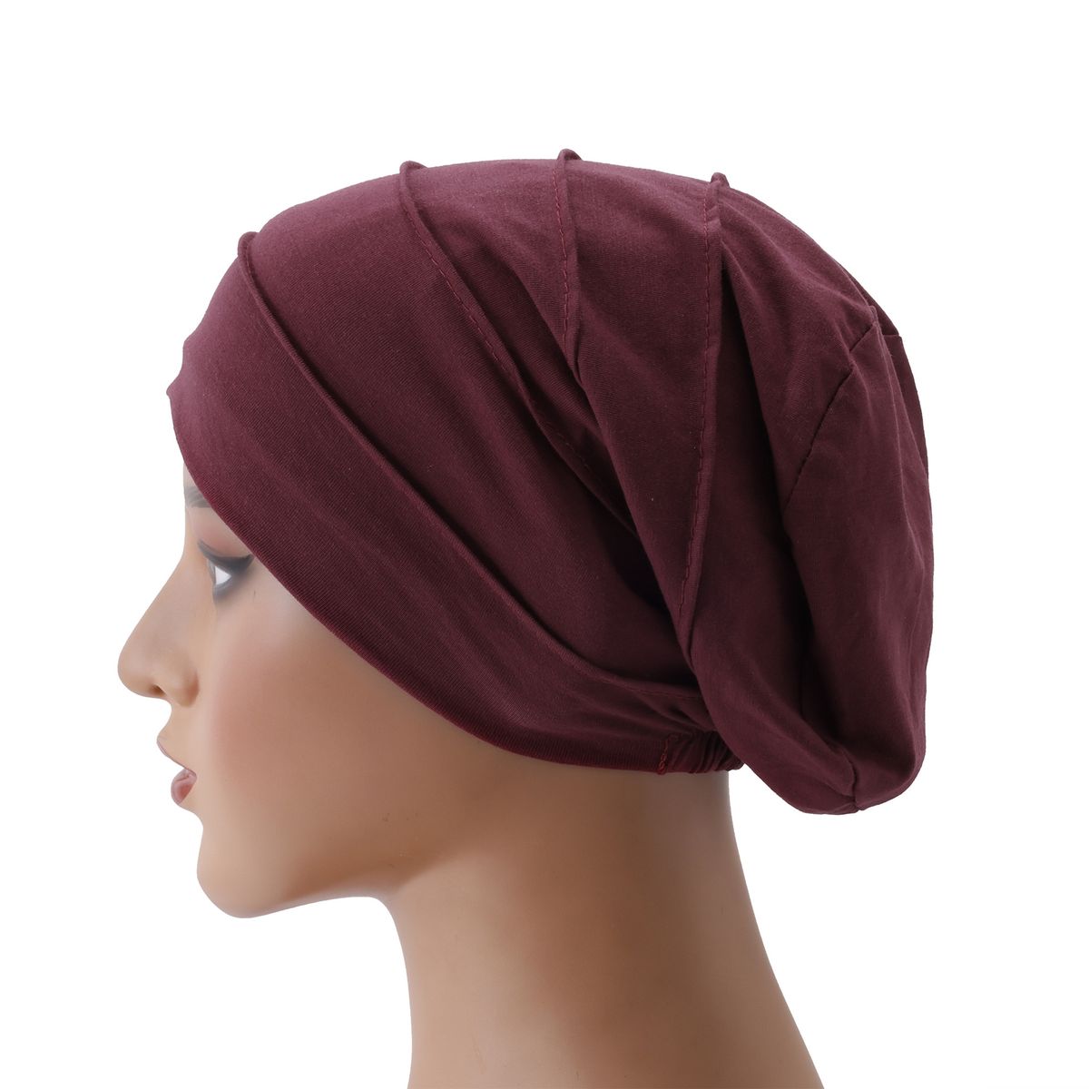 Satin-Lined Pleated Pile Nightcap – Women's Confinement Turban Hat For Comfort & Style_viptrois.com