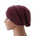 Satin-Lined Pleated Pile Nightcap – Women's Confinement Turban Hat For Comfort & Style_viptrois.com