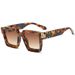 86229 Square Sunglasses – Large Frame Retro Disco Glasses For Men (Millionaire Fashion Trend)_viptrois.com