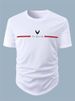 Men's Fashion Short-sleeved T-shirts Summer Slim-fit Pure Cotton Printed T-shirts Trendy Casual Versatile Tops_viptrois.com
