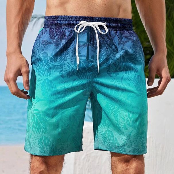 2025 Men's Four-season Casual 3D Printed Straight-cut Sports Beach Pants With Drawstrings_viptrois.com