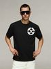 Summer New Short-sleeved T-shirt, Men's Circular Cross Geometric Icon Creative Printing Half-sleeved Youth Trend Versatile Casual Loose Base_viptrois.com