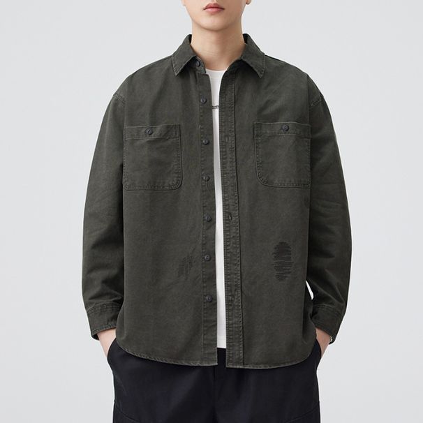 Nordmann New 2025 Autumn Japanese Retro Men's Loose Casual Long Sleeve Shirt American Workwear Versatile Trendy Brand Jacket_viptrois.com