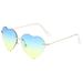Retro Love Heart Sunglasses - Peach Heart Shaped Ocean Lens (Trendy High-End Street Fashion Glasses)_viptrois.com