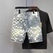 Men's Clothing Men's Summer Thin Trendy Brand Personality Slim Breeches High End Printed Handsome Shorts_viptrois.com