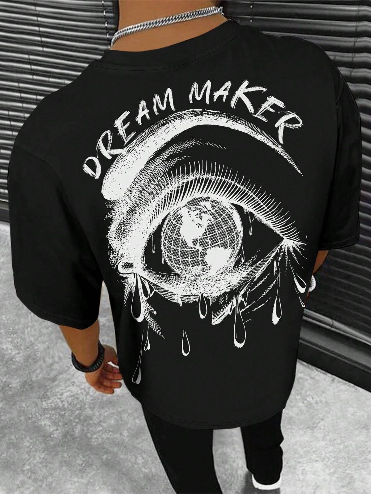 Men's Digital Print Eye T-Shirt - 2025 Spring Summer Trendy Short Sleeve Top (Black/White/Colorful)_viptrois.com