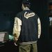 Men's Clothing Suede baseball jacket men's vintage spring and autumn new green bomber jacket jacket men_viptrois.com