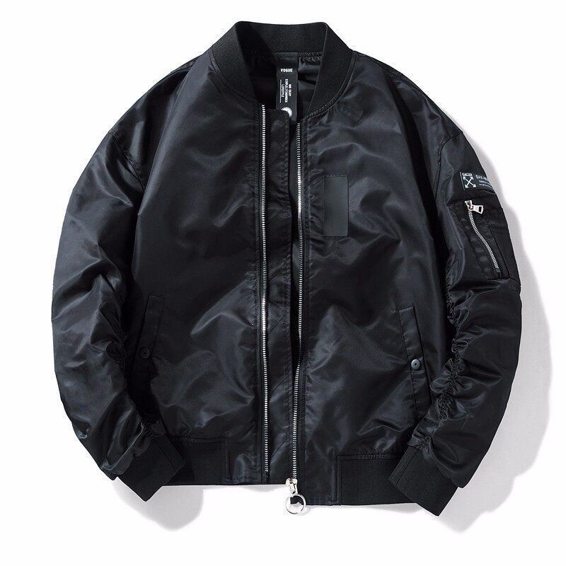 Men's Clothing Men's Aviator Bomber Jacket - Stylish Zip-Up Hooded Coat With Stand Collar, Lightweight & Warm Options In Black, Khaki, Army Green_viptrois.com
