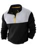 Two Pieces Of Men's T-shirt, Double-layer V-neck, Autumn And Winter Style, Fashionable Patchwork, Large-sized Base Layer, Long-sleeved T-shirt For Men_viptrois.com