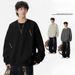 Men's Fleece-Lined Heavyweight Sweatshirt, Oversized Streetwear Pullover With Letter Print (Black, Dark Grey, Grey Green)_viptrois.com