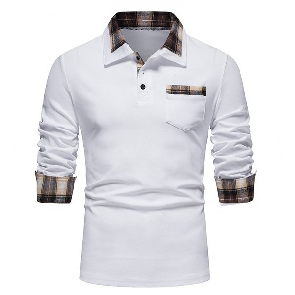 Pure European Size 2023 Spring Long Sleeve Polo Export Fitness Casual Golf Sports Shirt Men's T-Shirt_viptrois.com