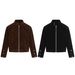0271 American Retro Suede High-End Composite Deconstructed Jacket Design Unisex Short Wide Casual Coat_viptrois.com