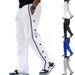 Men's Clothing Casual Sports Buttoned Pants Men's Autumn New Loose Straight Drawstring Large Size Trousers_viptrois.com