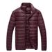 Standard 90 White Duck Down Men's Winter Down Jacket With Storage Bag, Stand-up Collar Hooded Top, Men's Winter Wear, Light And Versatile_viptrois.com