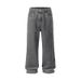 Men's Clothing High Street Washed Loose Wide Leg Pearl Full Diamond Print Stacked Jeans Jeans_viptrois.com