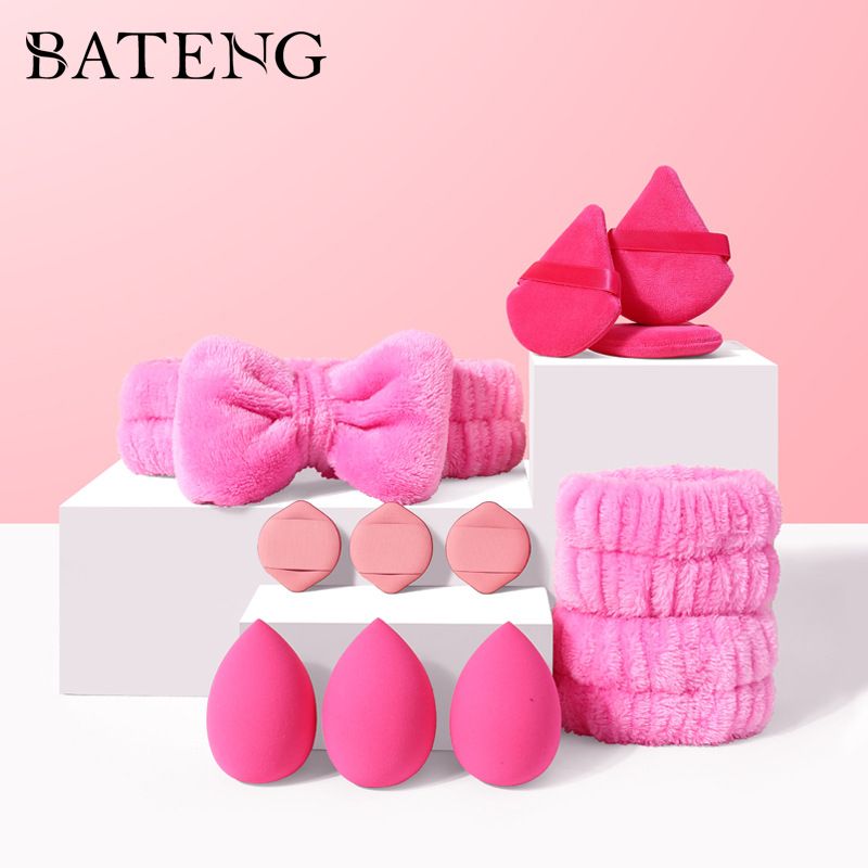 Makeup Tools & Accessories Combination Coral Fleece Hairband Studio Sponge Powder Puff Does Not Absorb Powder Q Elastic Air Cushion_viptrois.com