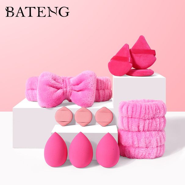 Makeup Tools & Accessories Combination Coral Fleece Hairband Studio Sponge Powder Puff Does Not Absorb Powder Q Elastic Air Cushion_viptrois.com
