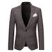 Men's Three-piece Suit Korean Style British Slim Plaid Wedding Casual Three-piece Suit_viptrois.com