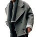 Men's Double-Breasted Wool-Blend Peacoat – Slim Fit Short Jacket For Urban Winter (White & Grey, S-Xxxl)_viptrois.com