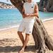 Men's Casual Sports Two-Piece Set Knitted Jacquard Vest And Shorts Knitwear Fashion Trendy Streetwear For Men_viptrois.com