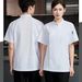 Men's Clothing Chef Work Clothes Short Sleeve Summer Thin Breathable Catering Fast Food Restaurant Hot Pot Restaurant Hotel Back Kitchen Fashionable_viptrois.com