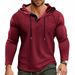 2026 European-USA Style Fashion Hoodies Outerwear Men's Pure Color Long Sleeve Casual Loose Hooded Sweatshirts S-3XL_viptrois.com