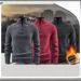 Men's Military Style Fleece Pullover Hoodie - Slim Fit Stand Collar Long Sleeve Casual Sweatshirt For Urban Streetwear_viptrois.com
