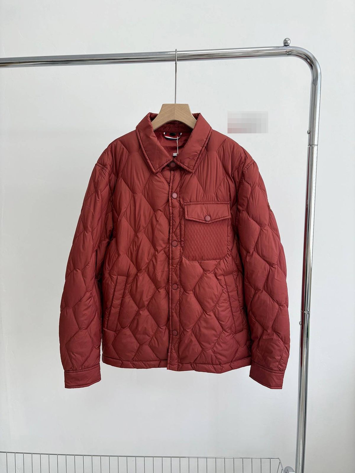 Men's Lightweight Down Jacket With Shirt Collar, 90% White Duck Down, Slim Fit Casual Coat For Autumn & Winter_viptrois.com