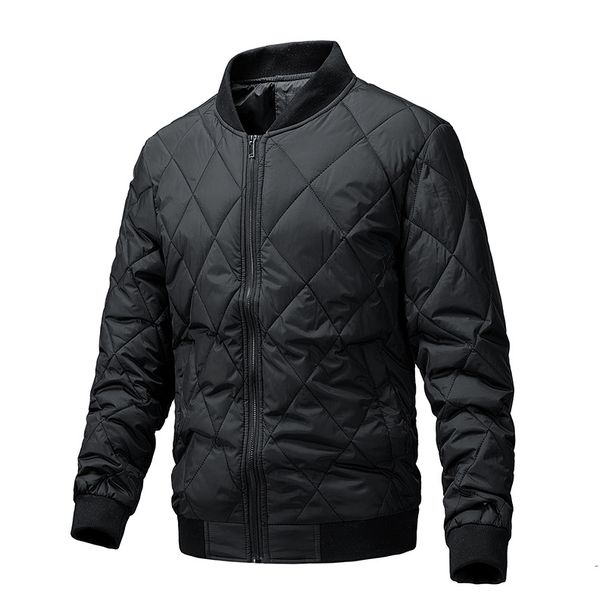Winter Men's Cotton-padded Clothing, Korean Style Stand-up Collar Zipper With Cotton Coat, Trendy Casual Jacket, Men's Cardigan_viptrois.com