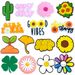 New Cute Little Fresh Flowers Sunflower Shoes Flower Shoe Buckle Small Daisy Shoes Accessories Accessories_viptrois.com