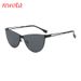 New Metal Frame Cat Eye Sunglasses Hollow Temples Riding Fashion All Match_viptrois.com