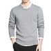 Loom 2023 Autumn Base Shirt Crew Neck Wool European And American Men's Solid Color Pullover Export Knitted Sweater_viptrois.com