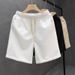 Wagner White Loose Straight Leg Men's Shorts Trendy Brand Versatile Five Point Pants Summer New Style_viptrois.com