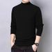 boy De Rong Half Turtleneck Long Sleeve T-Shirt Men, Autumn And Winter Slim Fit Solid Color Inner Wear, Trendy Clothing,_viptrois.com