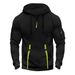 Men's Fashion Hooded Sweatshirt – Trendy Zip-Up Pullover With Multi-Pockets, Slim Fit Casual Jumper (Black/Light Gray/Dark Gray/Green/Navy, S-XXL)_viptrois.com