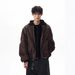 American Style Fake Two-Piece Flight Suit Jacket Men, Loose Hooded Oversized PU Leather Coat For Spring And Autumn 2025_viptrois.com