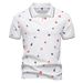 2025 Summer New Men's With Full Body Printed Letter Collar And Short Sleeve Polo Shirt For Men_viptrois.com