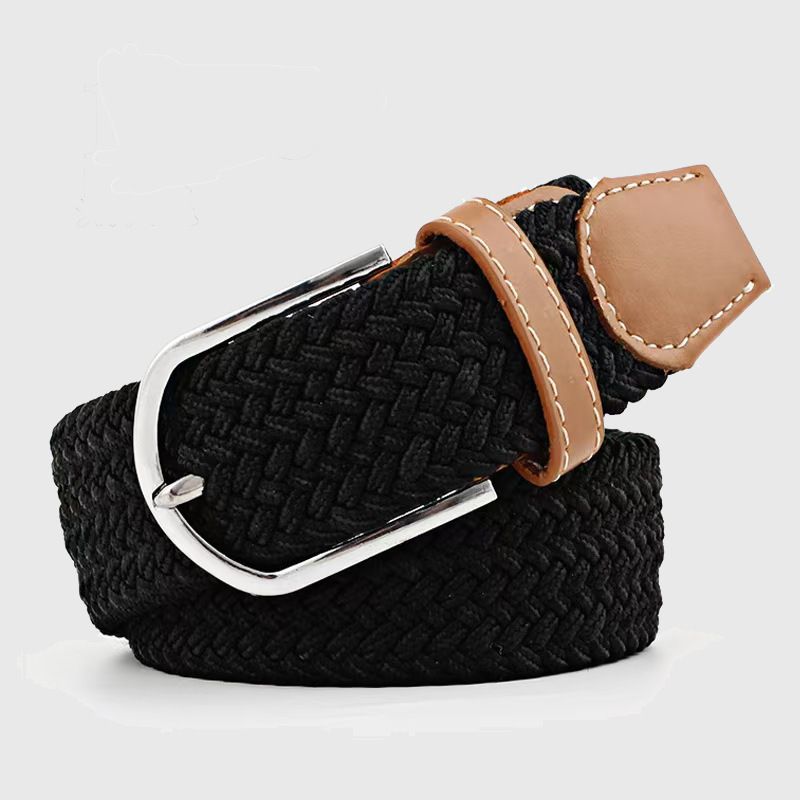 Women's Belts Hot Selling Belt Elastic Canvas Woven Belt Alloy Pin Buckle Belt_viptrois.com
