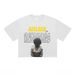 Autumn American Style Portrait Letter Print Cotton T-Shirt Unisex Loose Drop Shoulder Short Base Shirt_viptrois.com