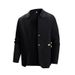 Modern Notch Collar Knit Cardigan For Men – Minimalist Textured Pullover In Versatile Neutrals_viptrois.com